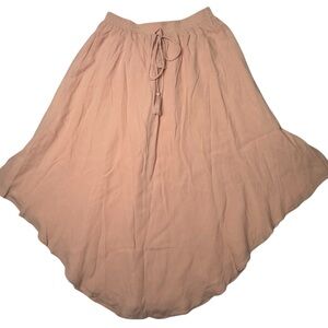Lulus Blush Pink Asymmetrical‎ Midi Skirt | Size M